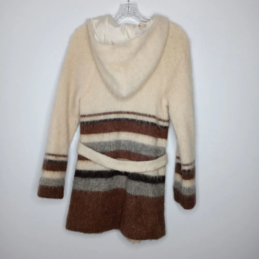 Vintage Icewool 100% Sheep Wool Knitted Coat size small Brown - Image 7