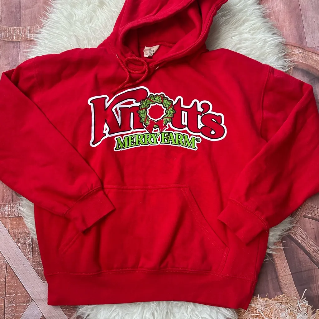 Knotts Merry Farm Hoodie Sweatshirt Adult Red Size M - Image 2