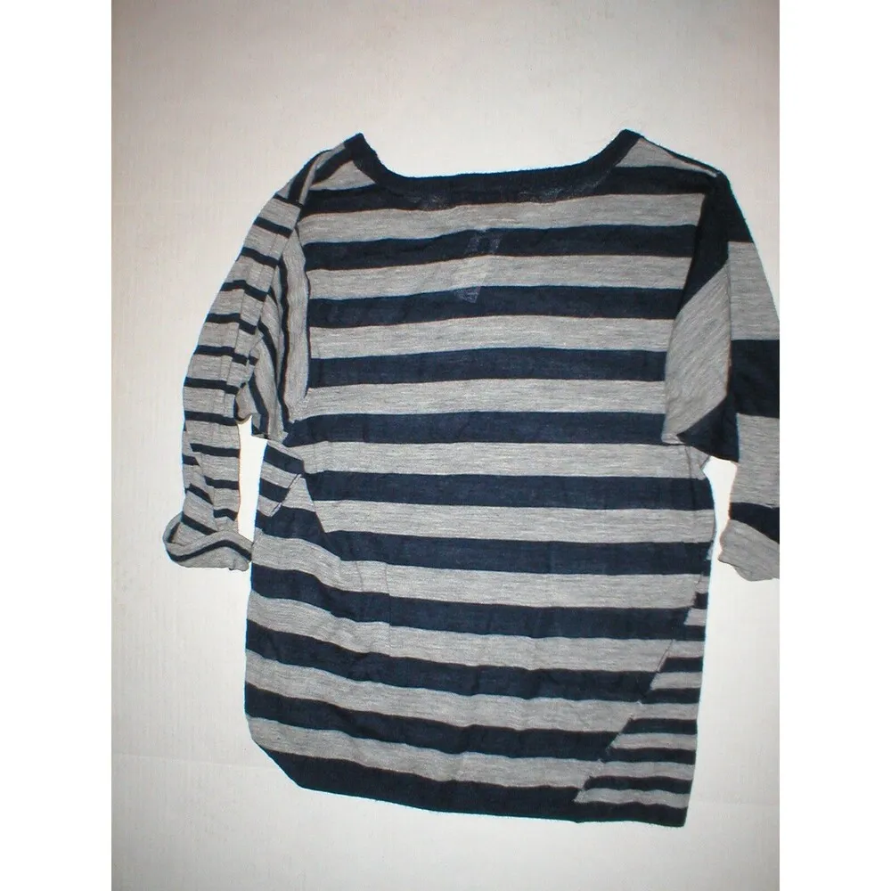 New Womens Large L Juicy Couture Blue Gray Stripe Alpaca Finer than Cashmere NWT - Image 6