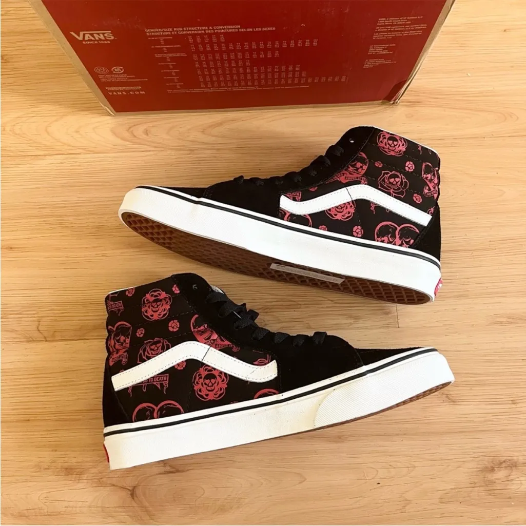 Vans SK8 Hi "LOVE YOU TO DEATH"
Women 9.5 US Mens 8.0 US - Image 7