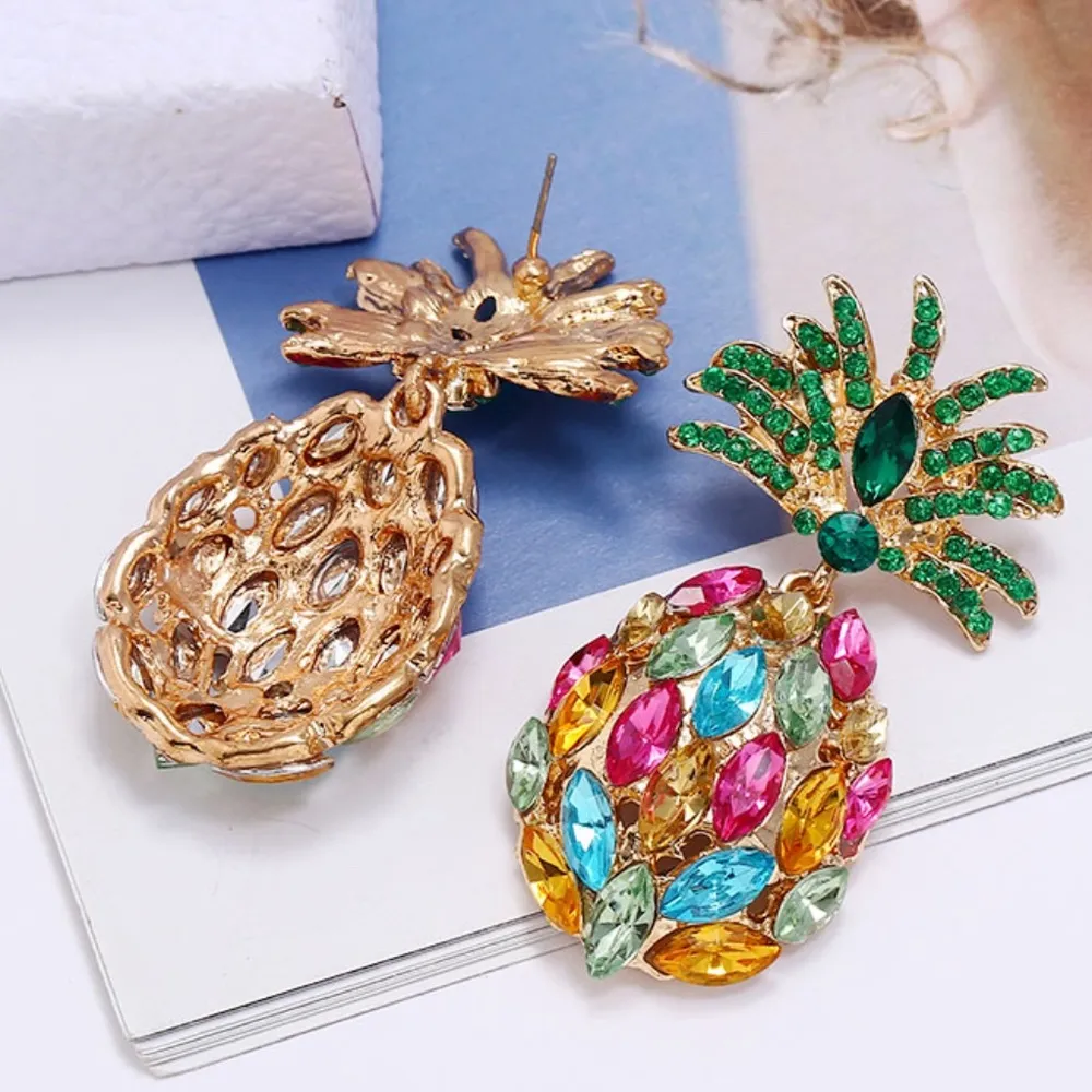 WILD AND BEAUTIFUL PINEAPPLE EARRINGS Green - Image 3