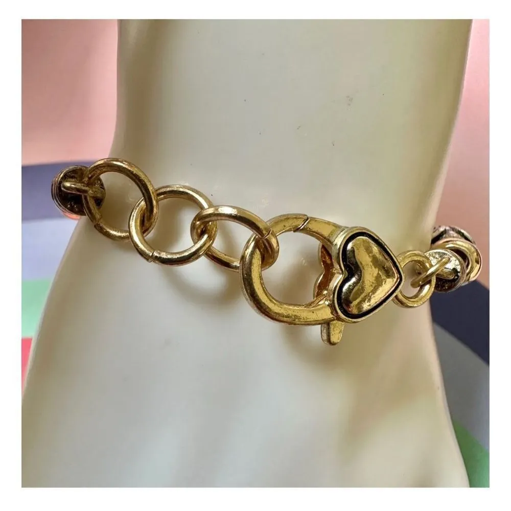 Three toned “R” initial charm bracelet Gold - Image 7