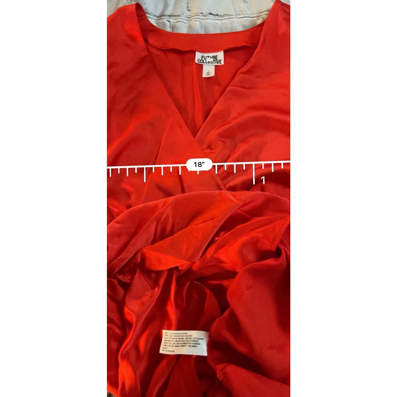 Future Collective Long Sleeve Rosette Mini Dress - Image 8