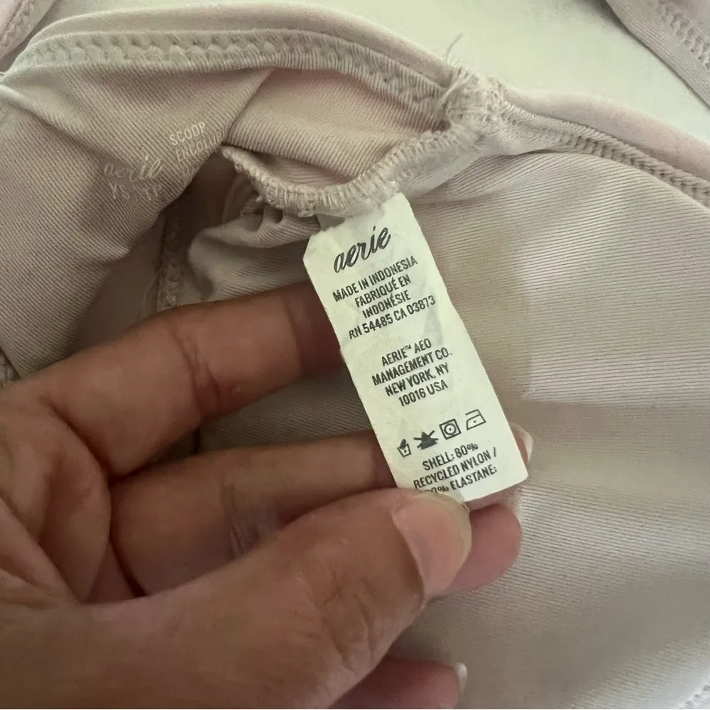 Aerie Scoop neck bikini top pink size xs - Image 3