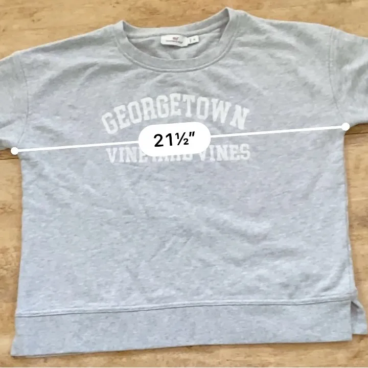 Vineyard‎ Vines Women’s Sz M Gray Cotton Georgetown Sweatshirt - Image 10