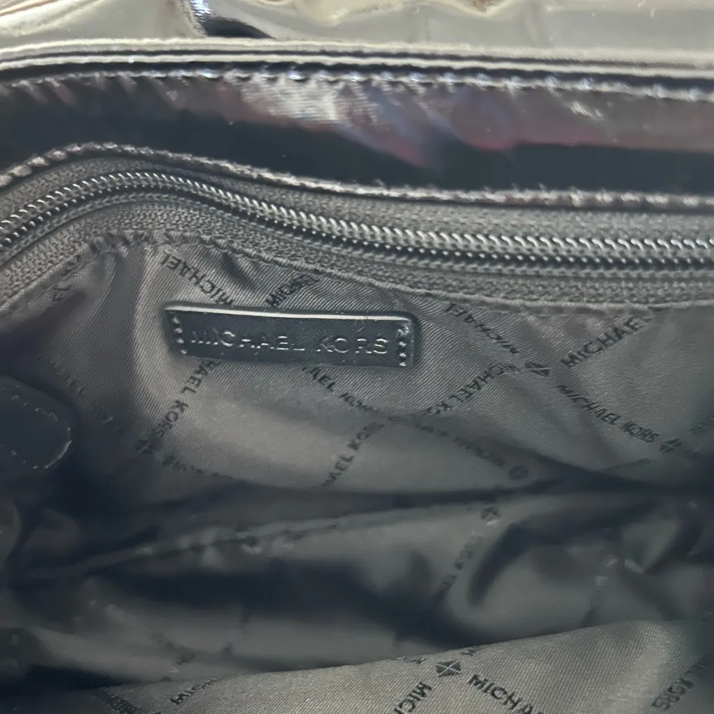 Michael Kors Rory Medium Quilted Patent Crossbody Bag Black NWT - Image 8