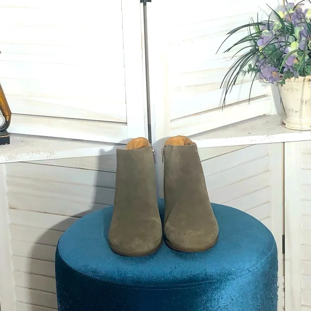 Sole Society Suede Tan Leather Ankle Boots Size 9.5 - Image 3