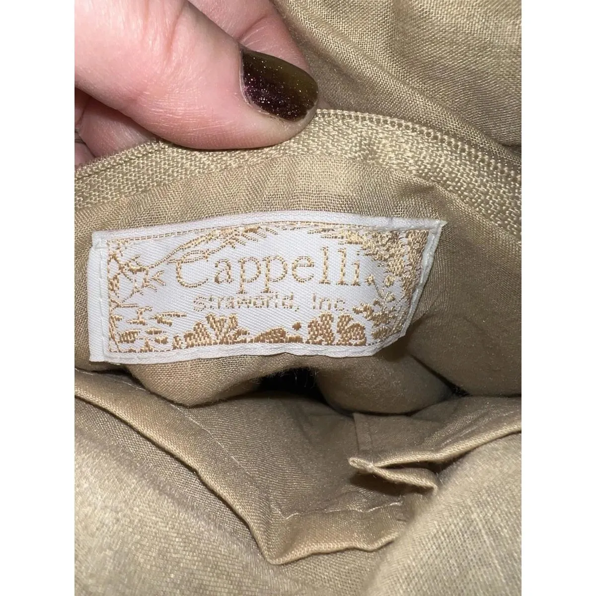 Cappelli Straworld Purse Bag Brown Straw Shell Embellishments 2 Handles Nautical Tan - Image 13