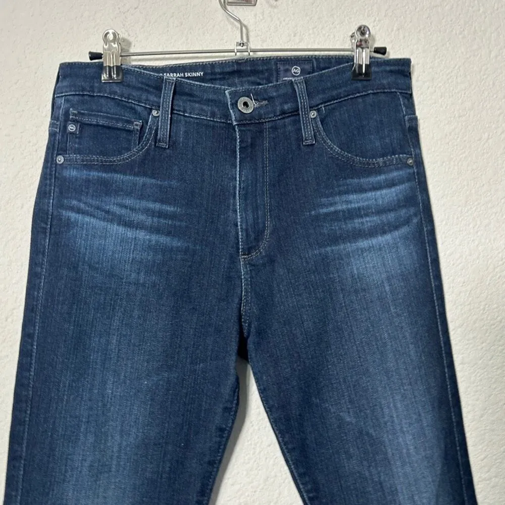 AG Farrah High Rise Raw Hem Ankle Skinny High-Rise Jeans Medium Wash Size 27 - Image 4