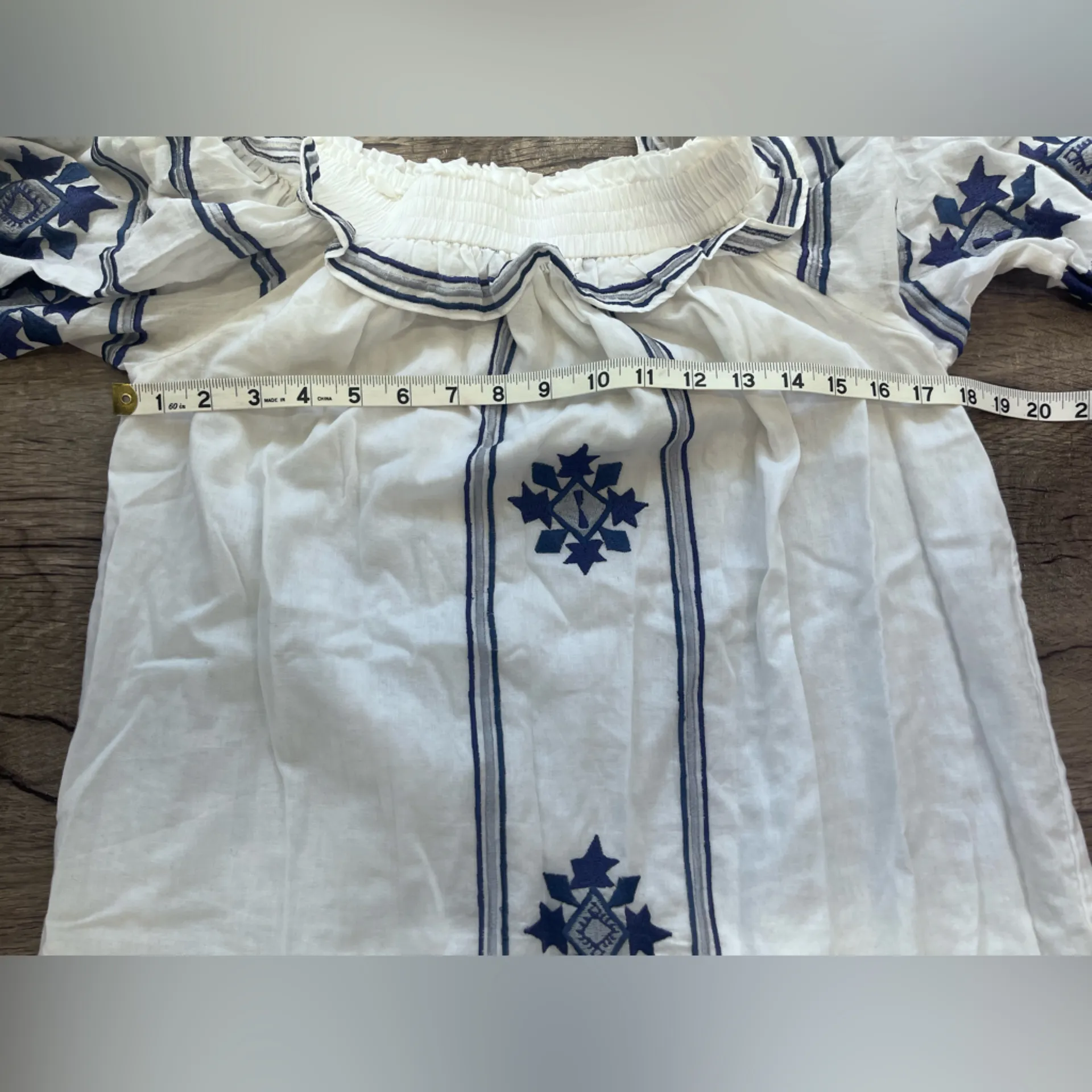 Misa‎ Natalie Off-the-Shoulder Embroidered Dress size Xs - Image 7