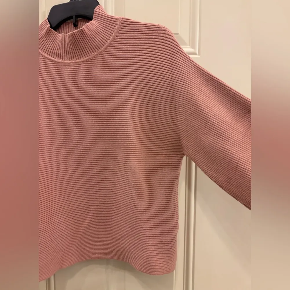 En Saison Mock Neck Balloon Long Sleeve Sweater Women's M Pink Mauve Size M - Image 3