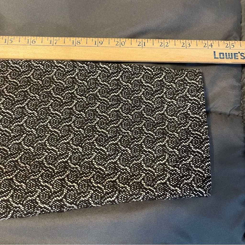 Eileen Fisher L Micro Tweed Jacket Blazer Long Career Collarless Organic Cotton - Image 10