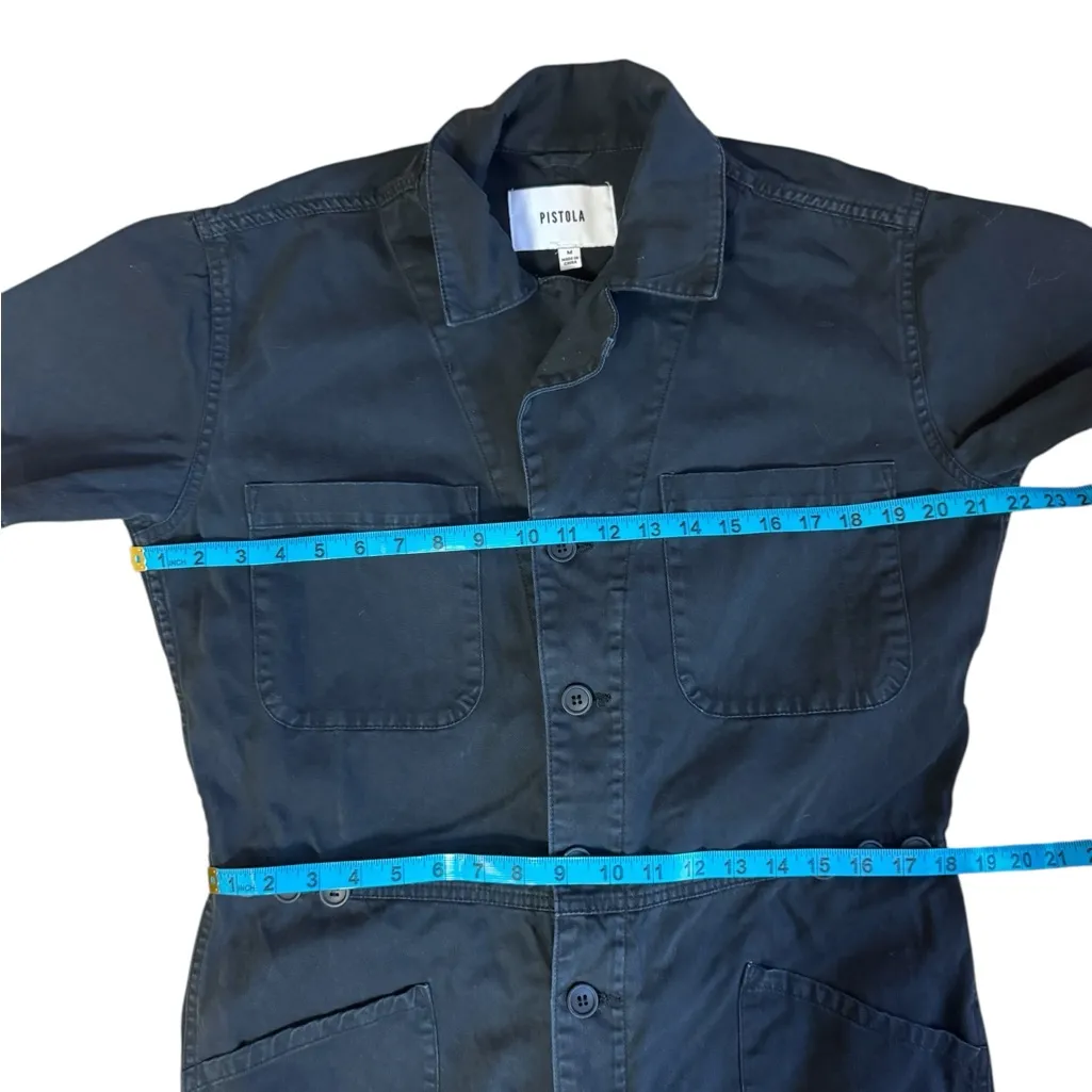 Pistola 100% Cotton Black Button-Up Jumpsuit Size Medium - Image 15