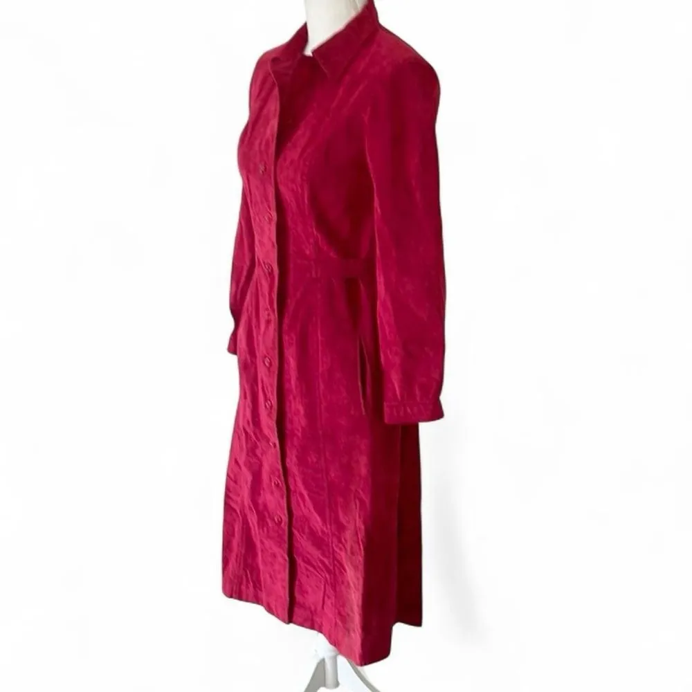 Vintage Leather Trench Dress - Image 2