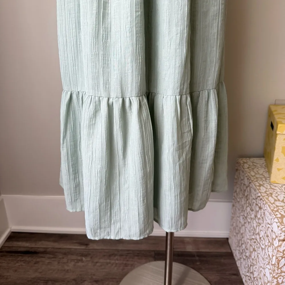 Sage green milkmaid dress - ASTR - Image 3