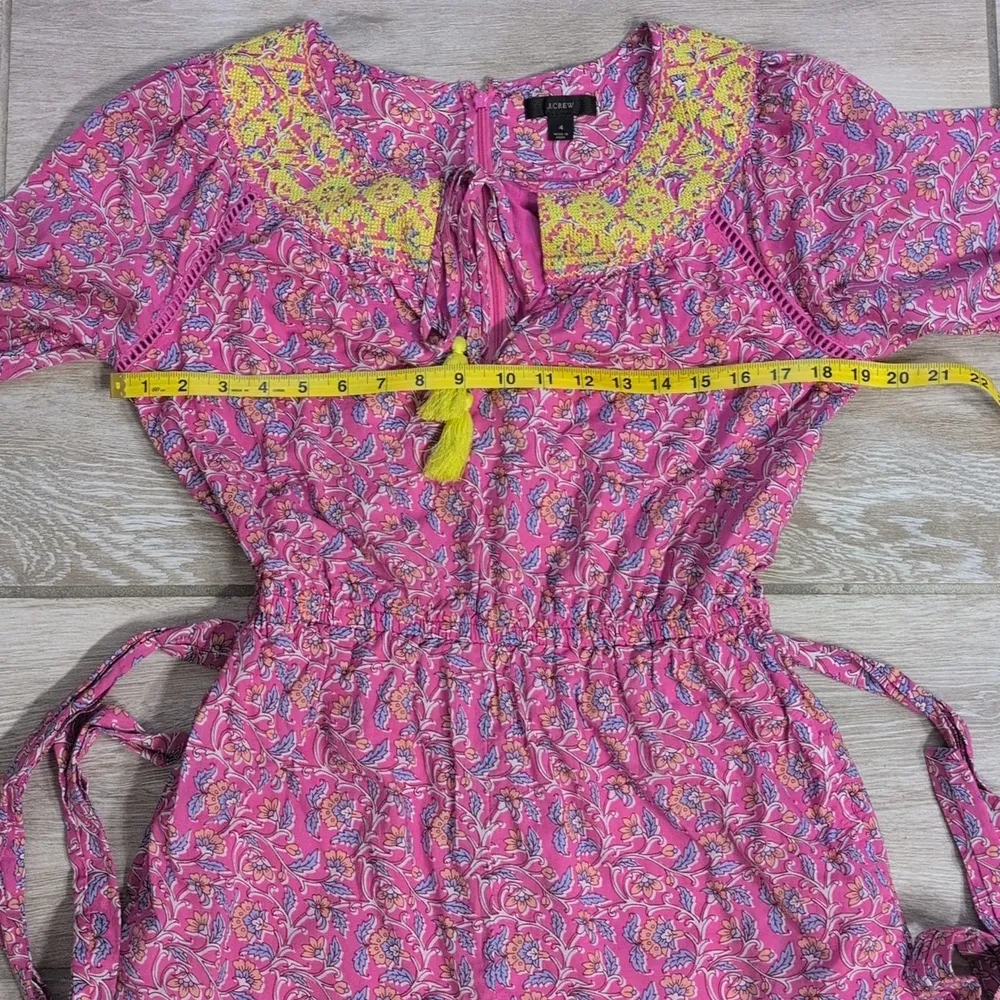 J.Crew Floral Print Long Sleeve Romper Size 4 - Image 7