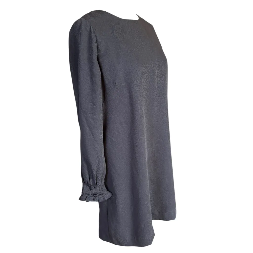 Ann Taylor black petite 4P shift dress with back zip closure ruffled sleeves NWT - Image 2