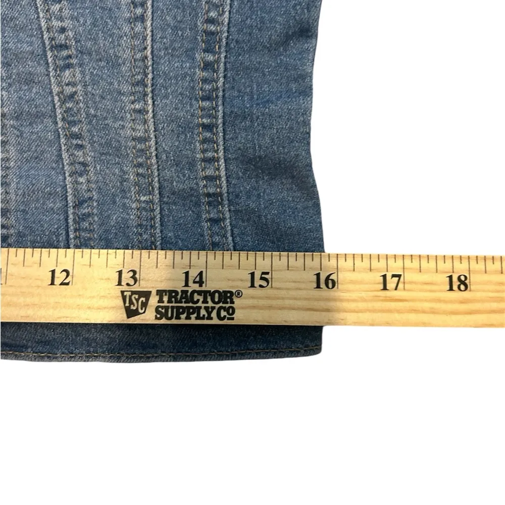 Project Rebel Denim Jean tube top Shirt Crop Top size large nwt - Image 7