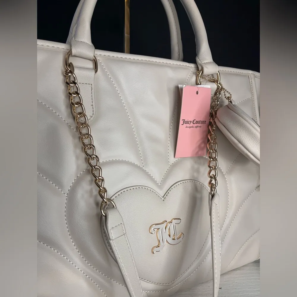 Juicy Couture Only You XL Tote Bag w Coin Purse Shoulder Strap Set NWT - Image 4