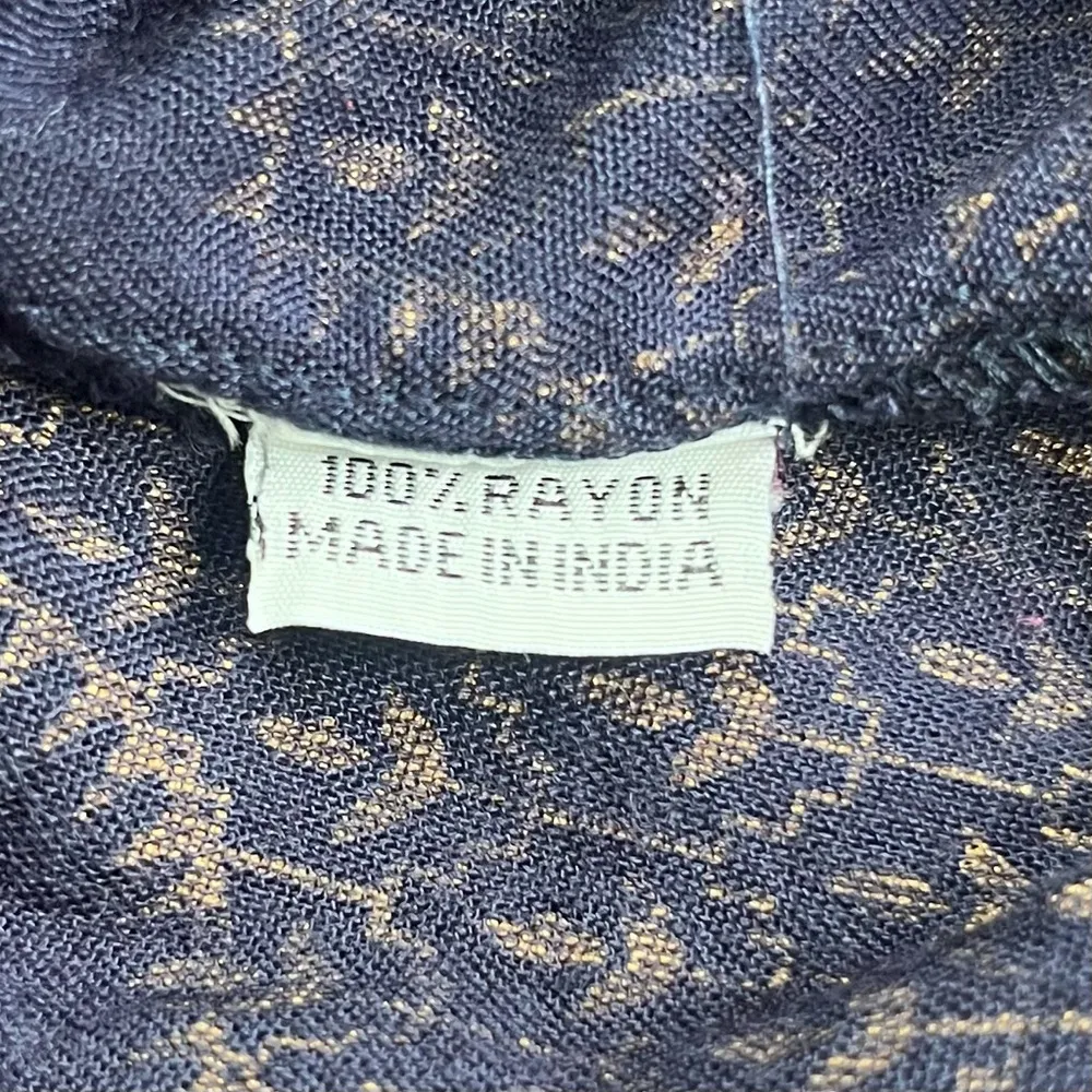 Lapogee Halter Top Navy Floral Plus Size 1X Blue - Image 5