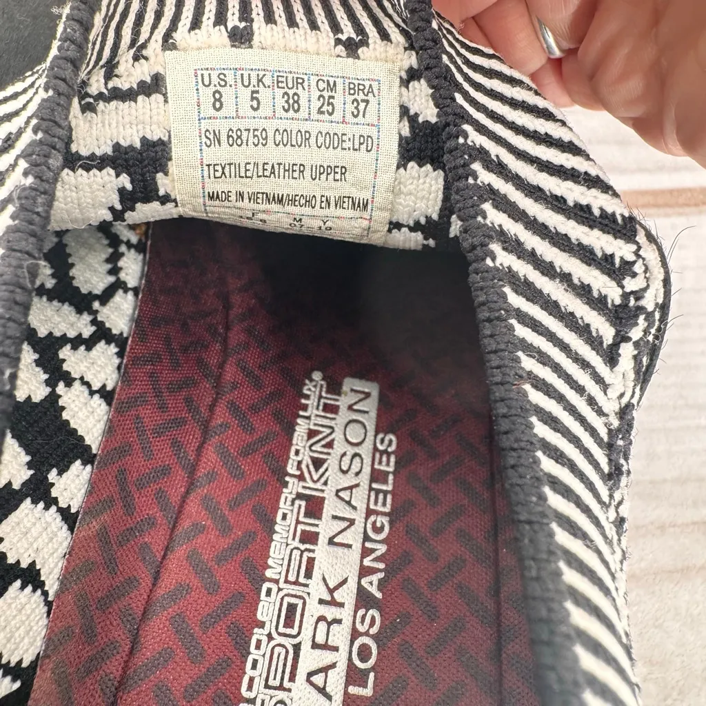 Sketchers X Mark Nason Animal Print Slip On Modern Jogger Shoes Memory Foam Sz 8 Black - Image 8