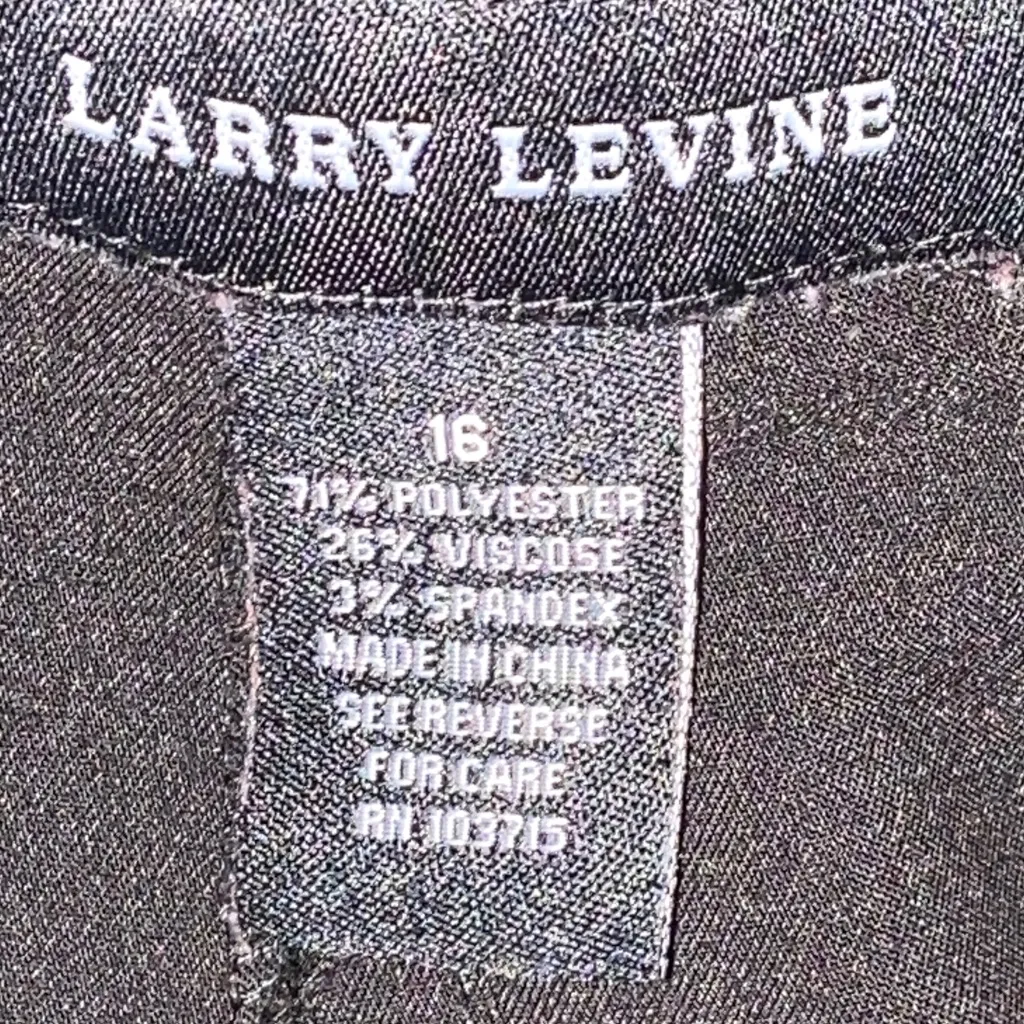 BLACK STUD EMBELLISHED CAPRI PANTS Business Casual Larry Levine - Image 5