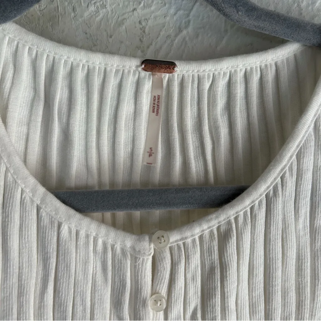 Free People Twice As Nice Sleeveless Maxi Top White Sheer Small - Image 4