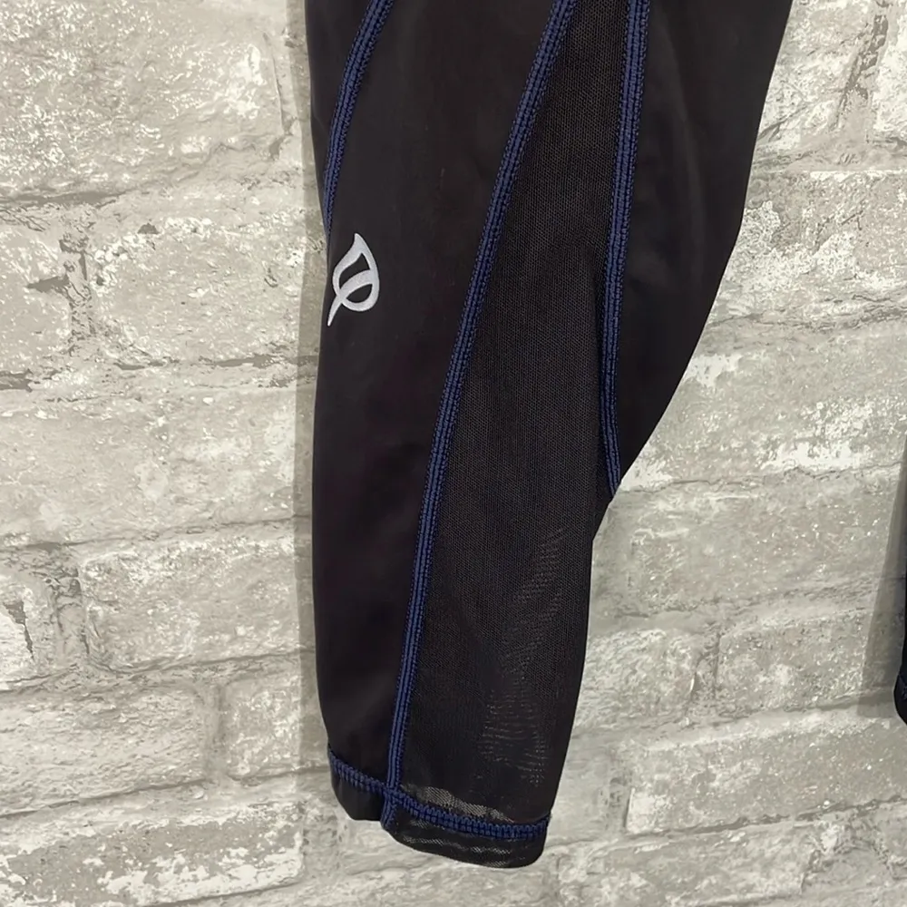 P’Tula High Rise Side Pocket Leggings Black Blue - Image 3