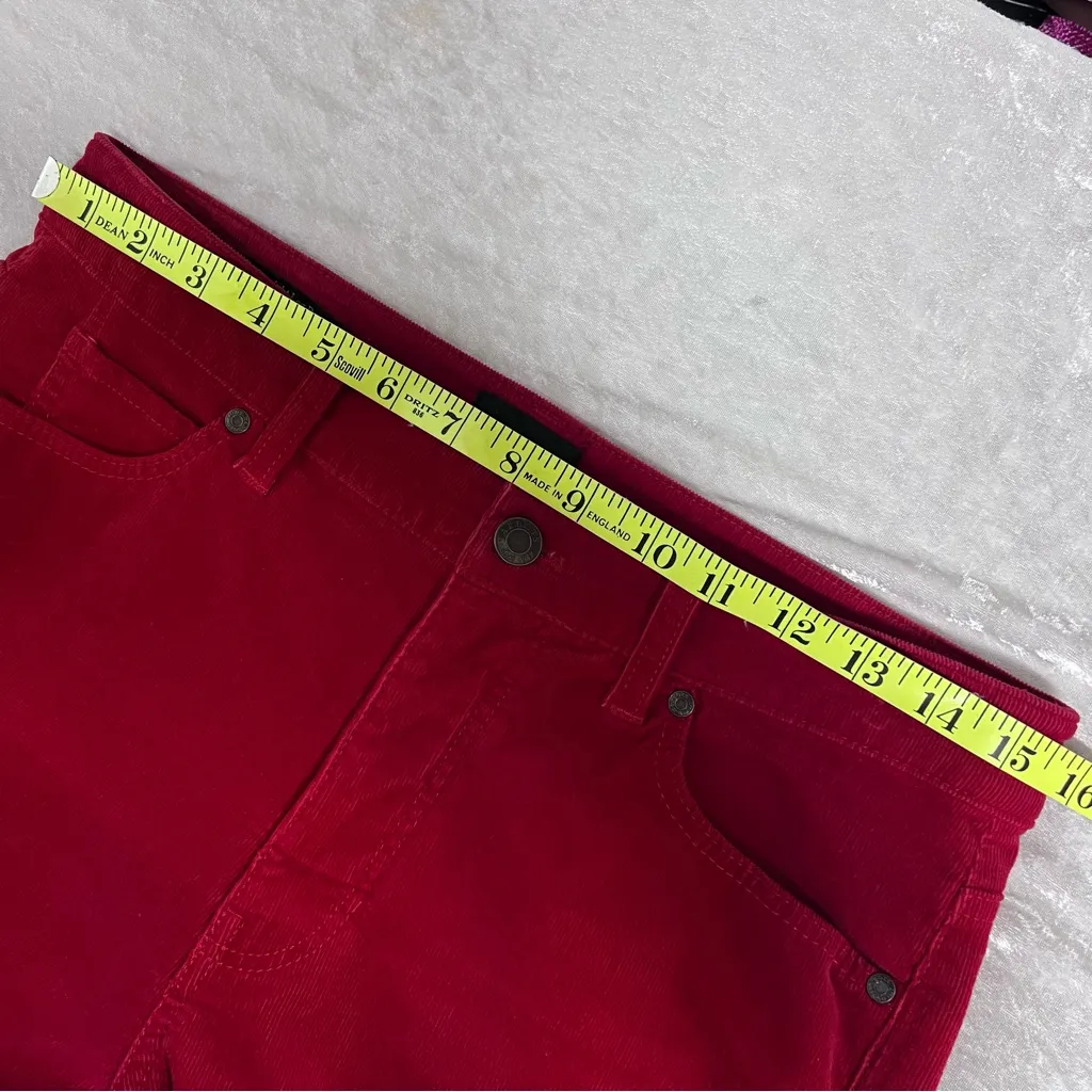 Talbots Women's Vibrant Red Corduroy straight leg pants 6P Jeans - Image 11