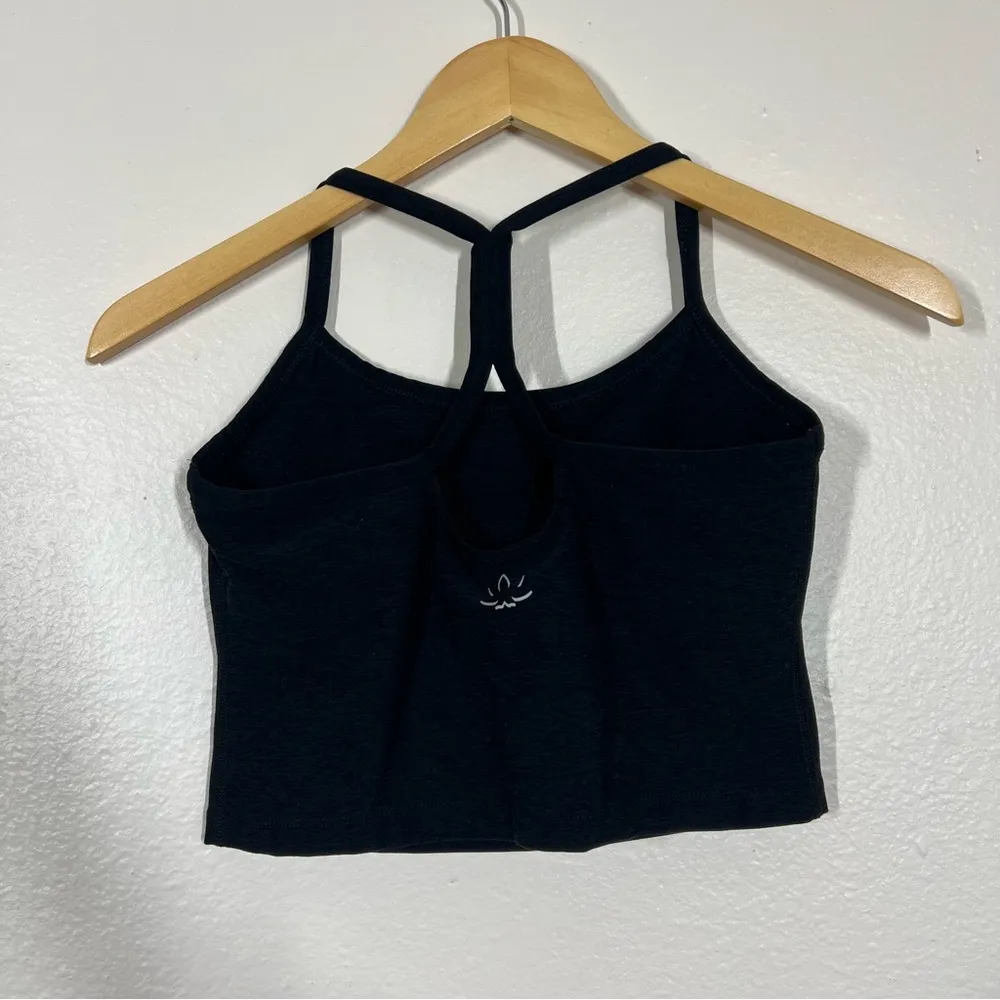 Beyond Yoga  Black Charcoal Spacedye Slim Racerback Cropped Tank - Image 7