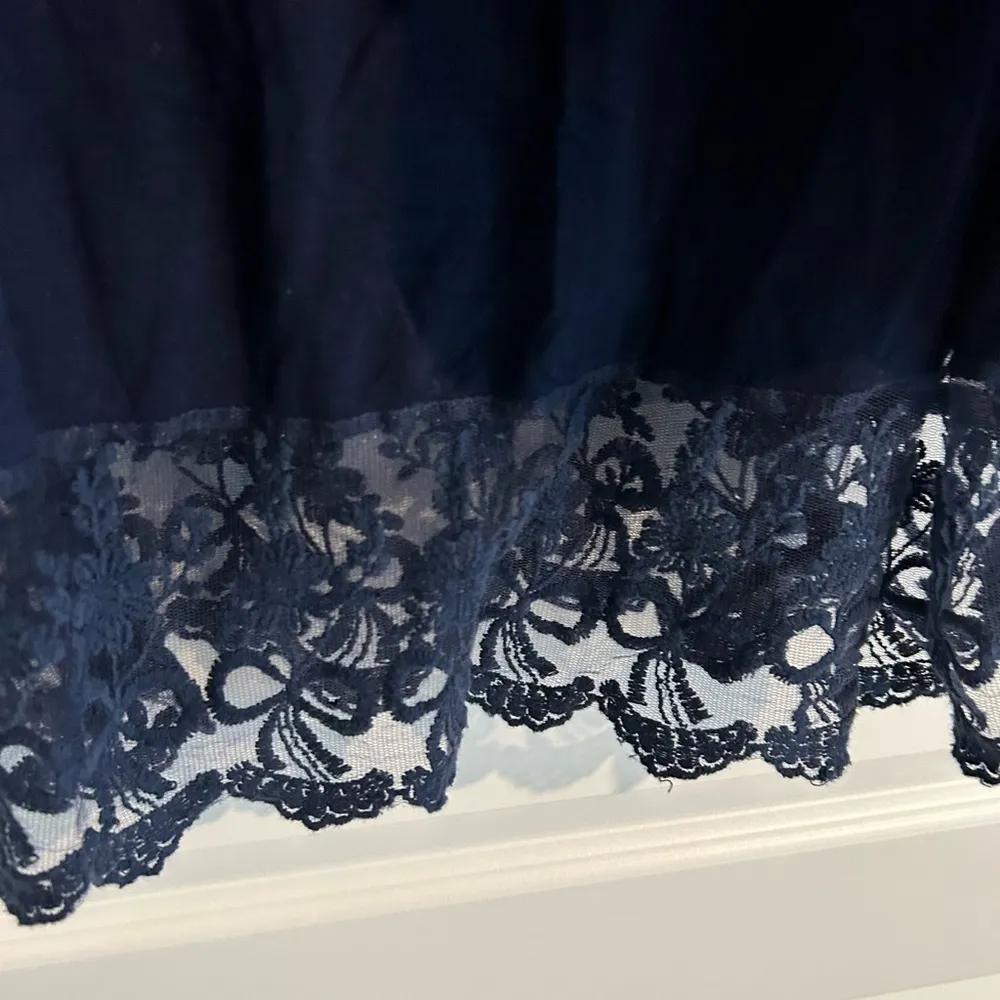 Prontomoda Giusy Silk Sleeveless Top Navy Blue Size S - Image 6