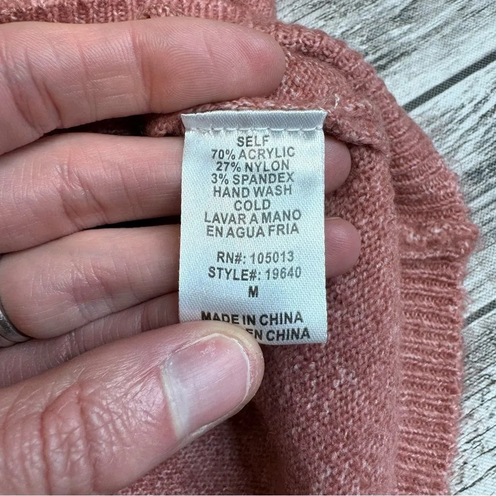 Andree by Unit Women's Long Raglan Sleeve Chevron Pullover Sweater M Med Medium - Image 10