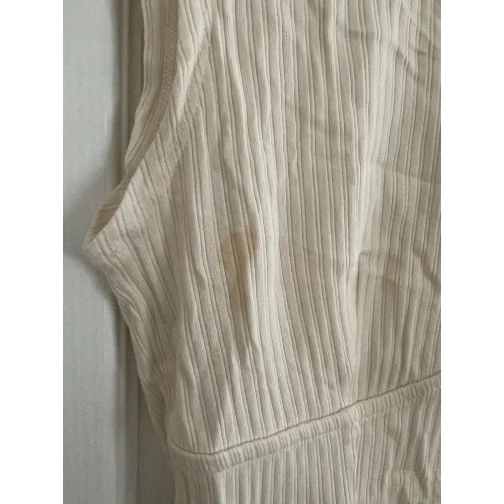 FRAME's Mid Rise Muscle Tee in ivory color top, A73 - Image 9