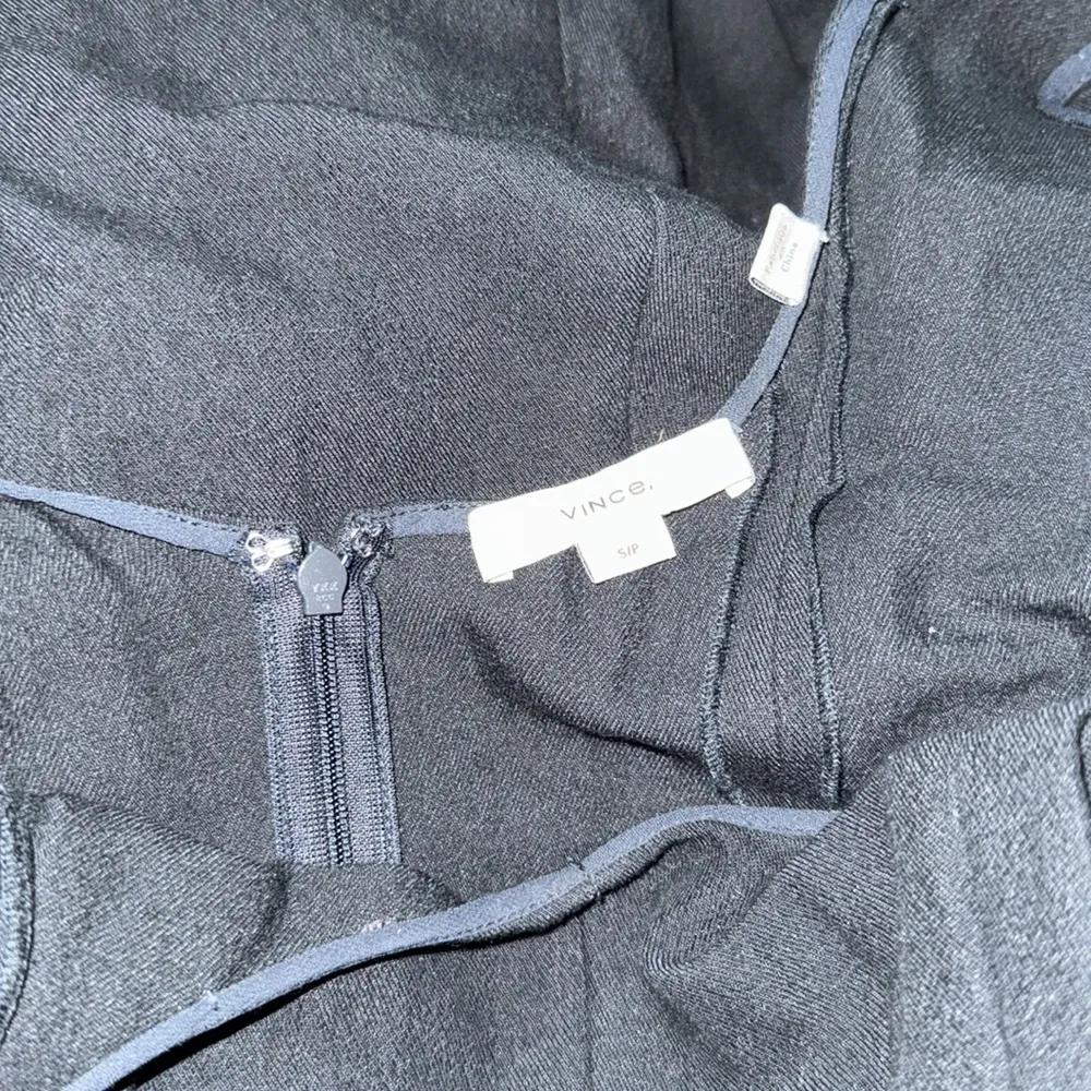 NWOT Vince Paneled Scoop Neck Dress black midi linen midi sz S - Image 8