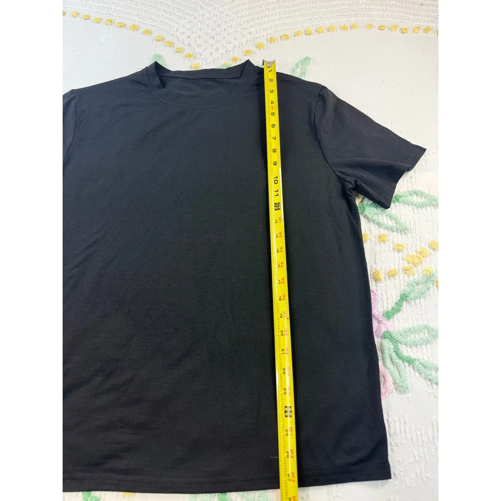 Womens Black Butterfly Graphic Tee Shirt & Bike Shorts Set Lounge Sleepwear M Size M - Image 2