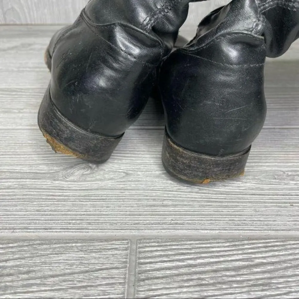 Frye melissa womens black riding leather calf high boots size 8.5 - Image 5