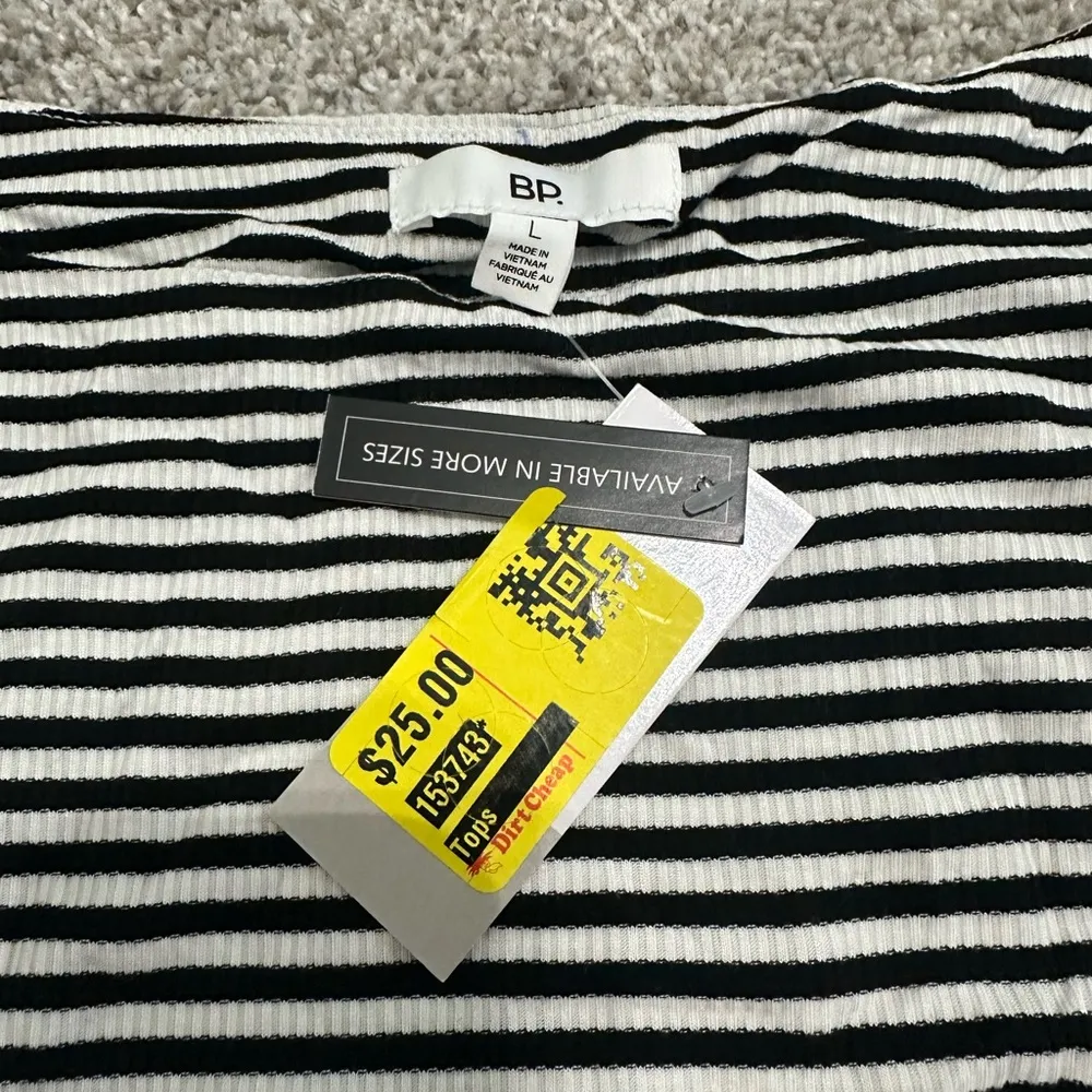 BP Striped Black and White crop Top - Image 2