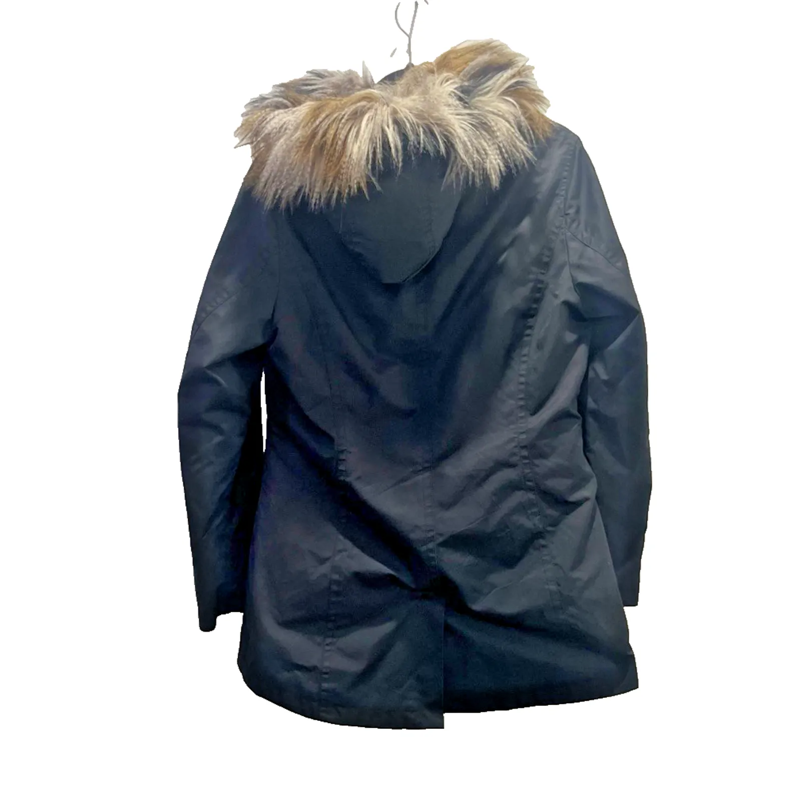 Trina Turk 3 in 1 Winter Hood Jacket Fur Vest Nylon Shell Parka SZ Small - Image 3