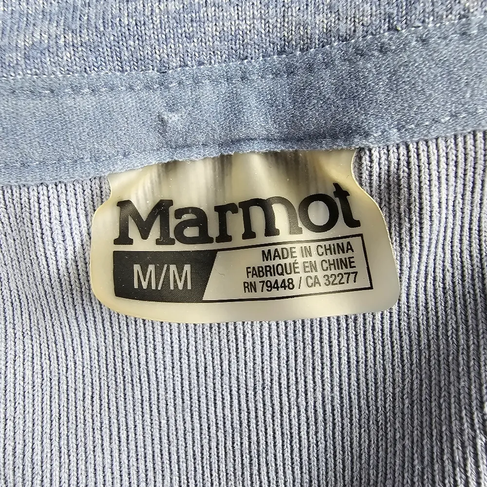 Marmot Jayla Long Sleeve V-Neck T-Shirt Dusk Heather Blue Women's Size Medium - Image 7