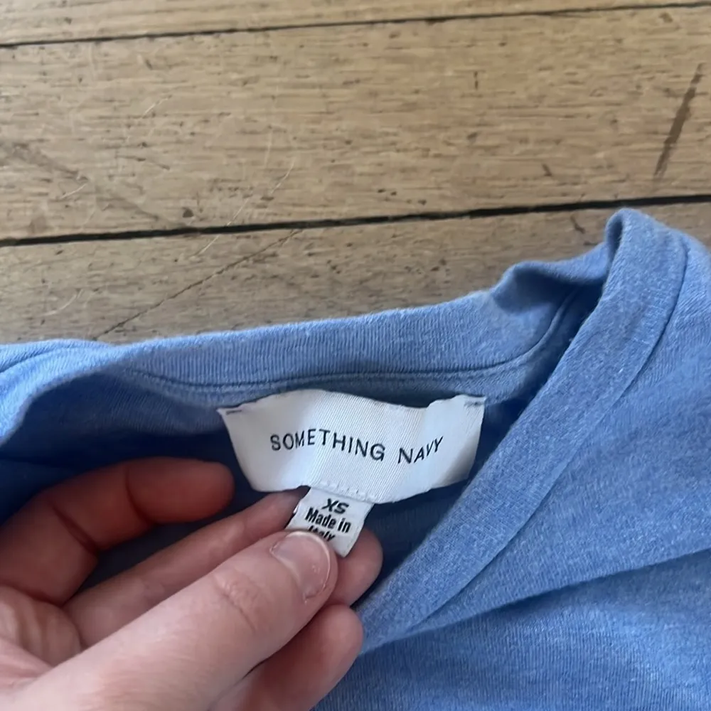 Something Navy Cropped Long Sleeve - Image 2