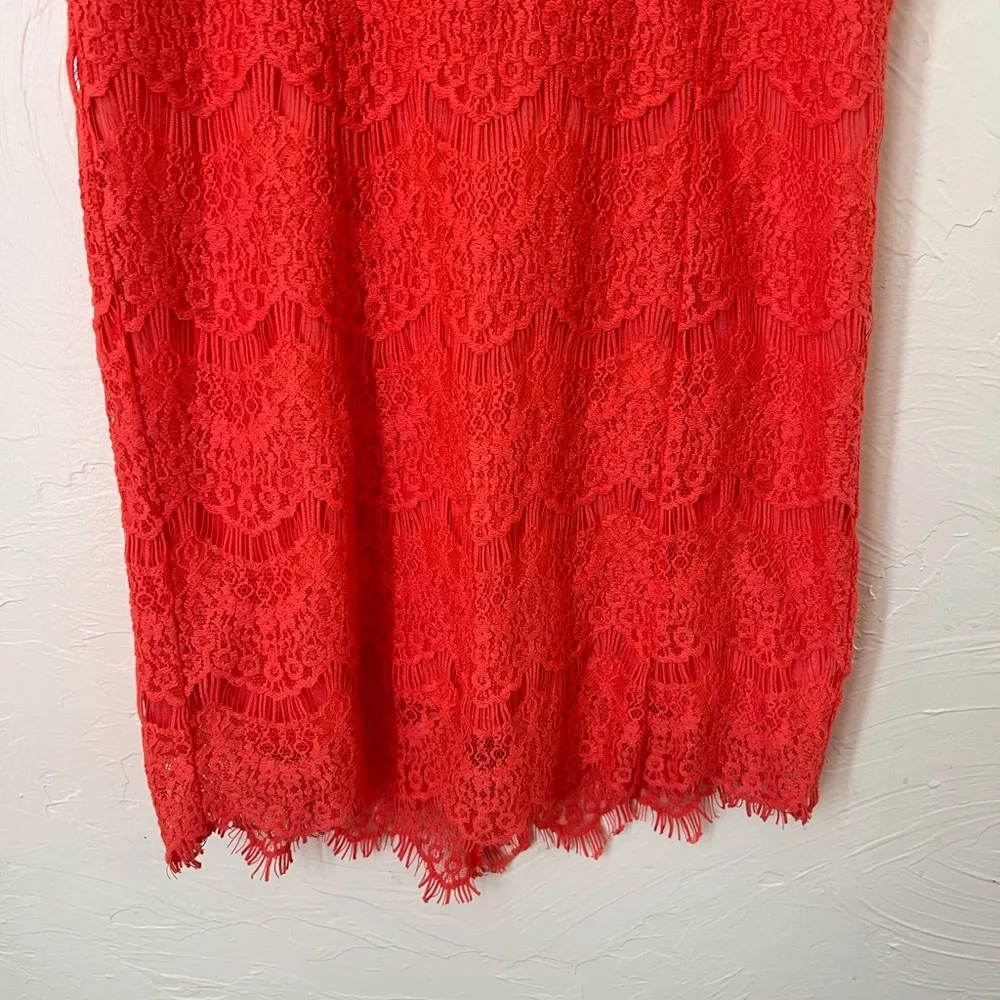 NWT Free People Daydream Coral lace dress size M - Image 5