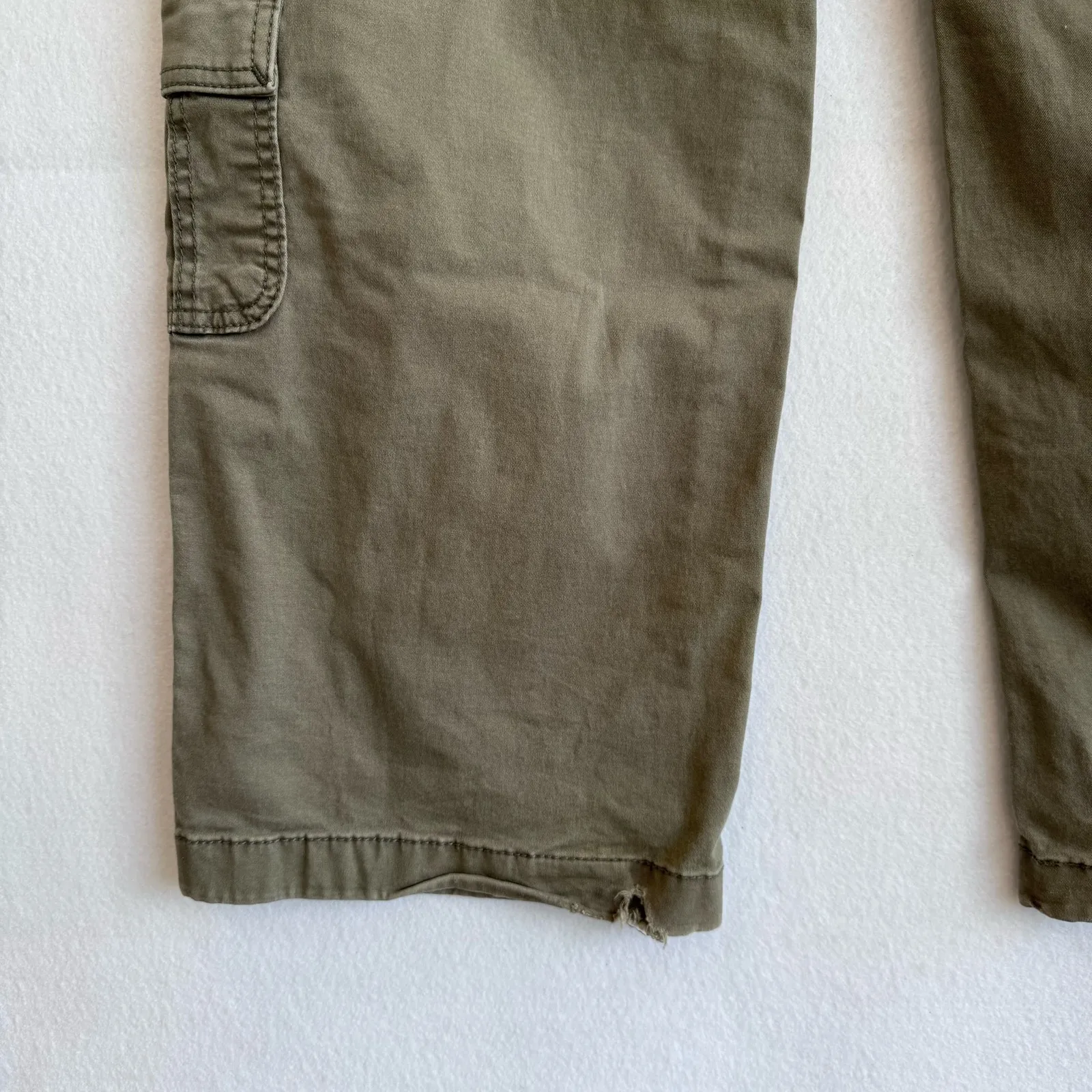 Hollister Cargo Pants Green 26R Ultra High Rise Baggy Utility Pockets Y2K Street - Image 5