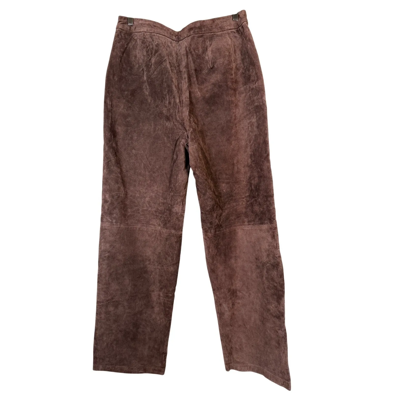 Sonoma Jean Company Women's Brown Suede Leather Pants Size 14 High Rise NWT NEW - Image 3
