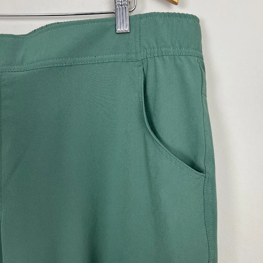 Eddie Bauer Pants Womens XL Green Ankle Traveler Elastic Waist‎ High Rise Casual - Image 14