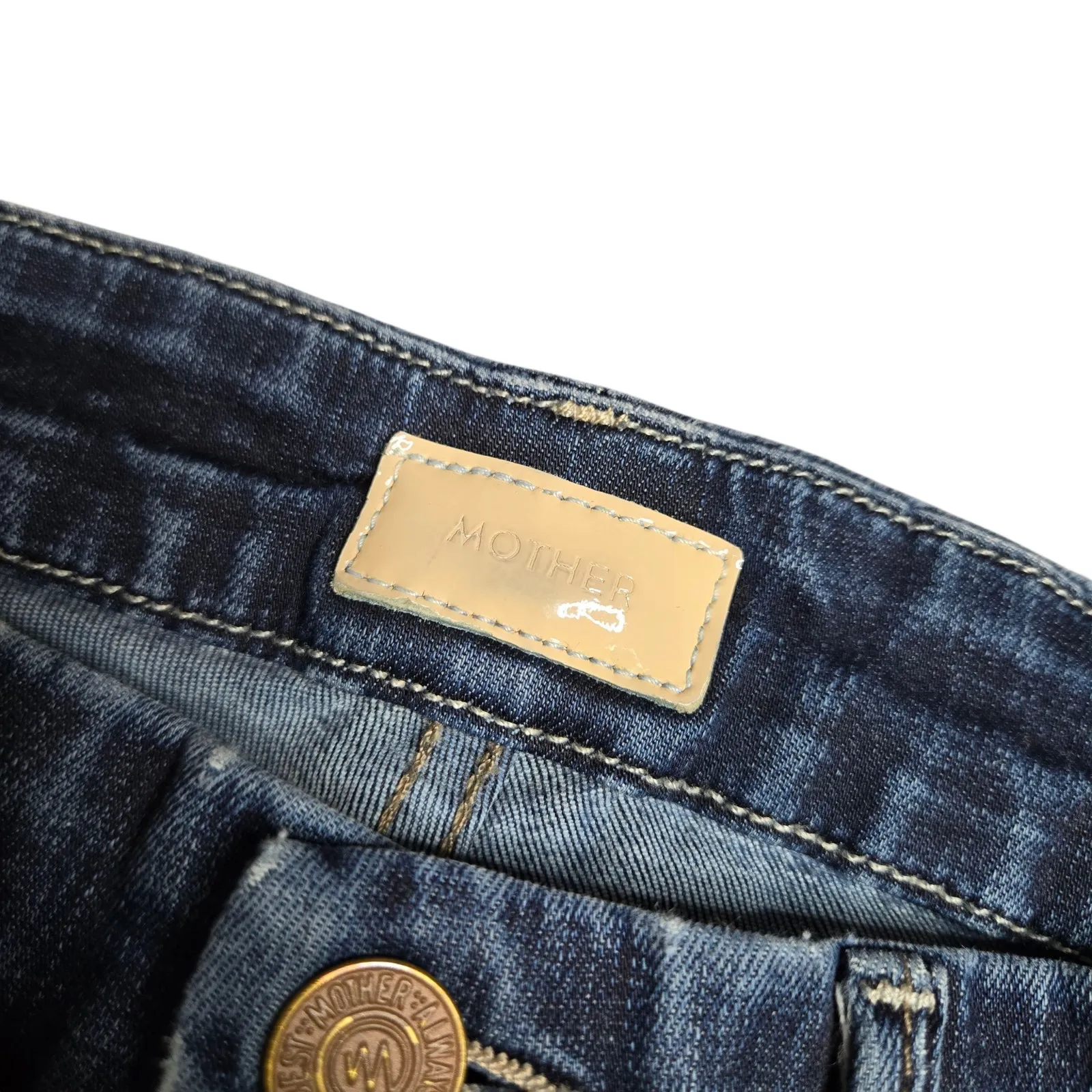 Mother Denim Looker Ankle Fray Women's Jeans in No Play Size: 24 Blue - Image 6