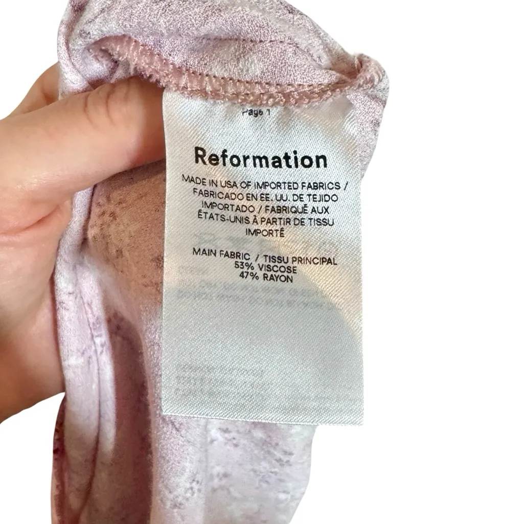 Reformation Rosalie Long Sleeve Crepe Mini Wrap Dress in Baby’s Breath - Image 13