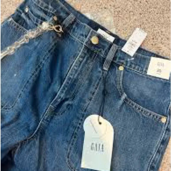 Gap x Cult Gaia High Rise Stride Chain Jeans 29 NWTs - Image 10