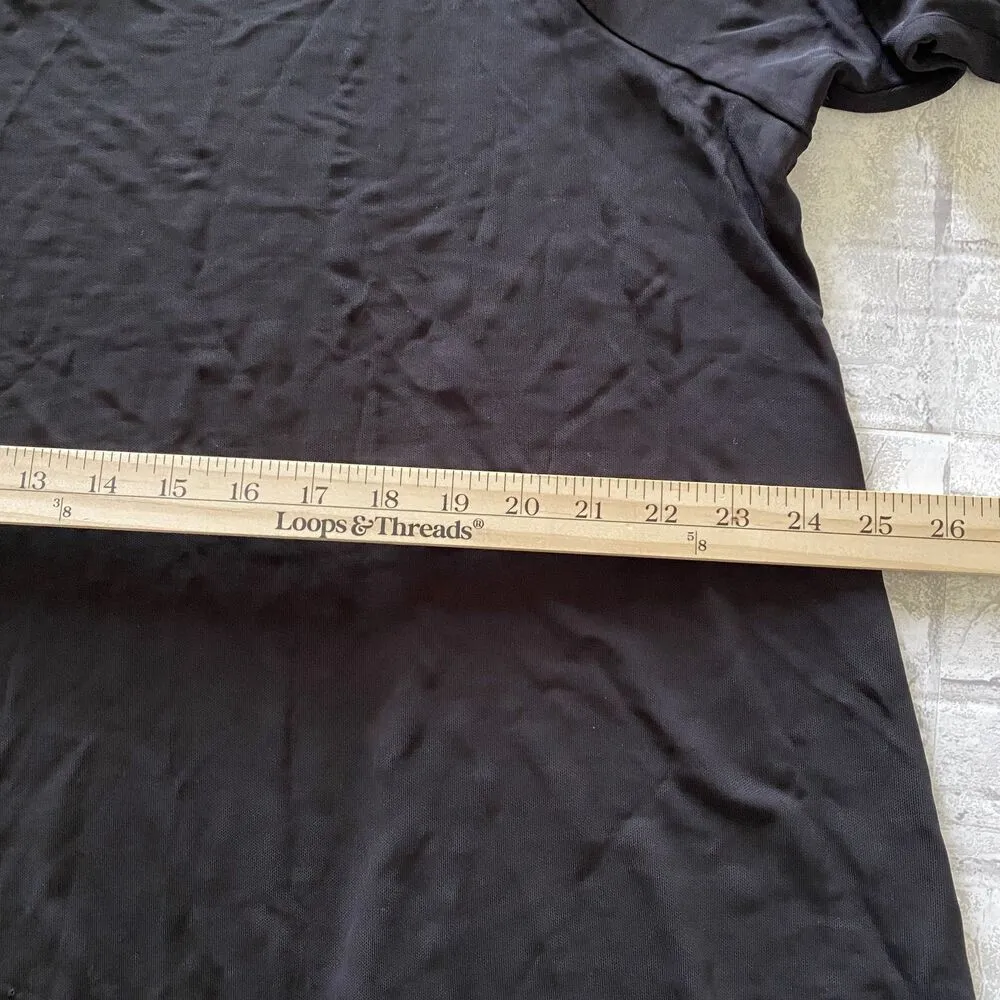 Marina Rinaldi Black Viscose T Shirt Tunic Blouse Stretchy Crew Neck Top Sz XL - Image 6