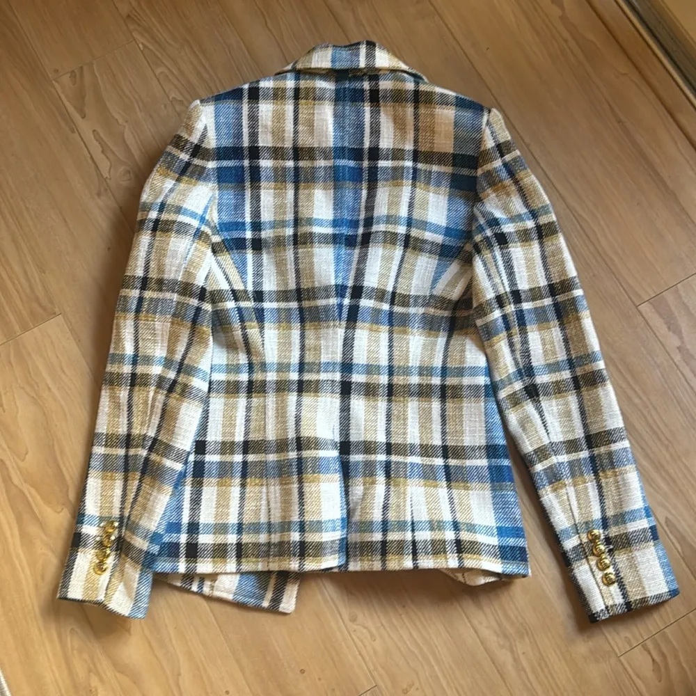 SMYTHE CUT AWAY BLAZER SUMMER PLAID Size 2 - Image 6