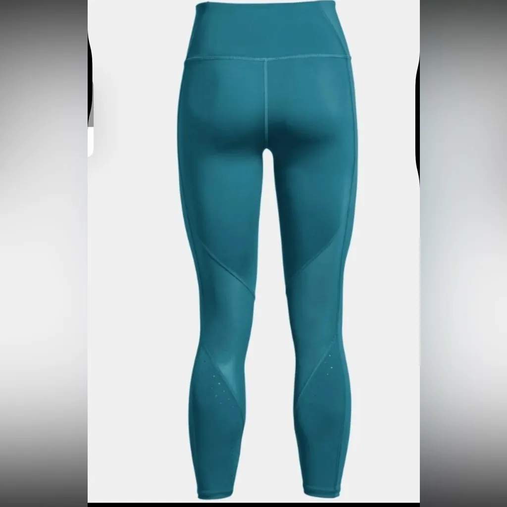 Under Armour Women's Teal Blue Green Leggings Size Small Breathelux Ankle Fit - Image 7